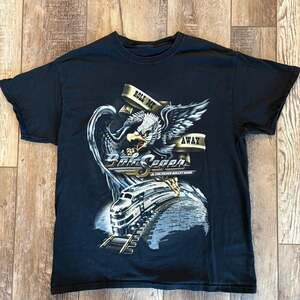 Bob Seger Roll Me Away Tour T Shirt Black Eagle Train Band Tee XL